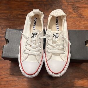 Brand new Converse all star white color,size 5
